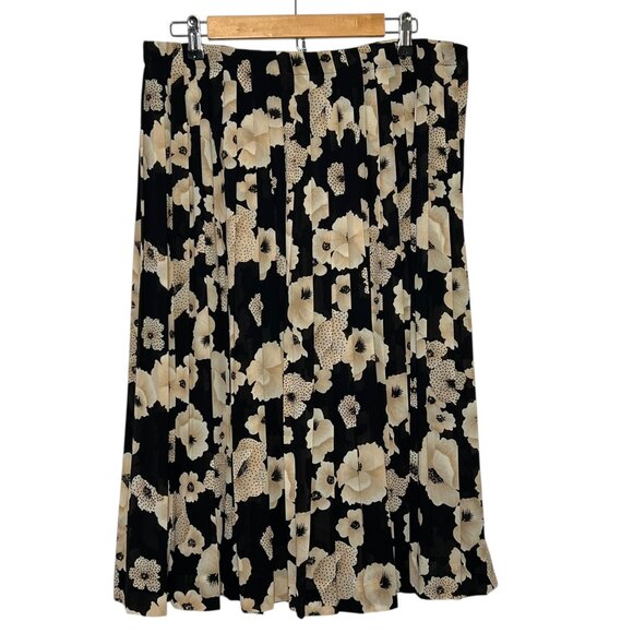 Vintage Pendleton Pleated Maxi Skirt Whimsigoth Sheer Indie Boho Asian Size 16 - Picture 1 of 8